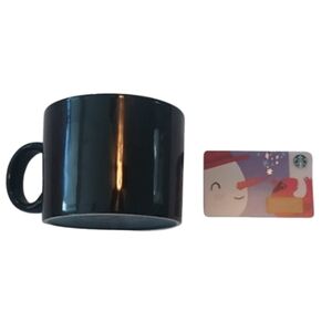 Starbucks Signature Black Coffee Tea Mug, 12 oz. + Blank Holiday Gift Ca…
